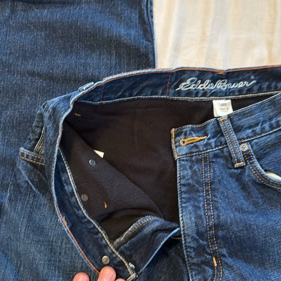 Eddie Bauer fleece lined jeans 30x32 men’s like new - Picture 2 of 2